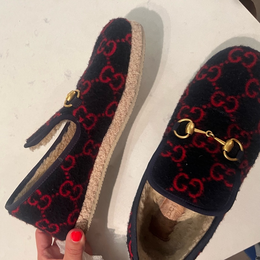 Gucci Wool Horsebit loafers